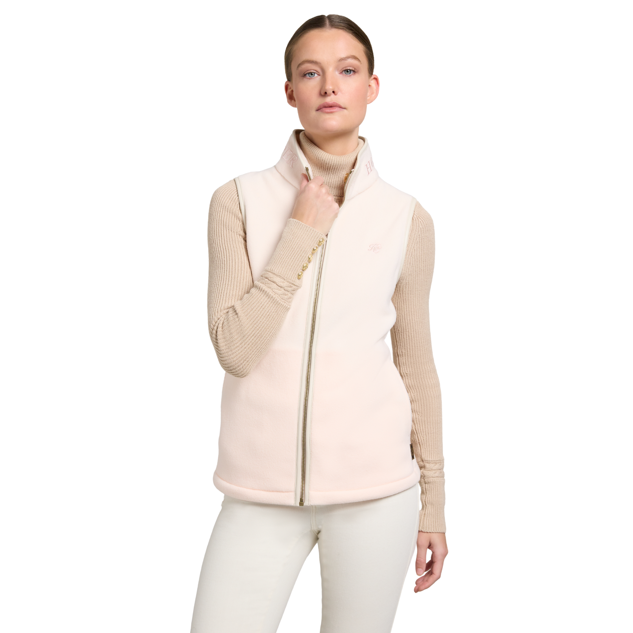 Country Fleece Gilet Palest Pink