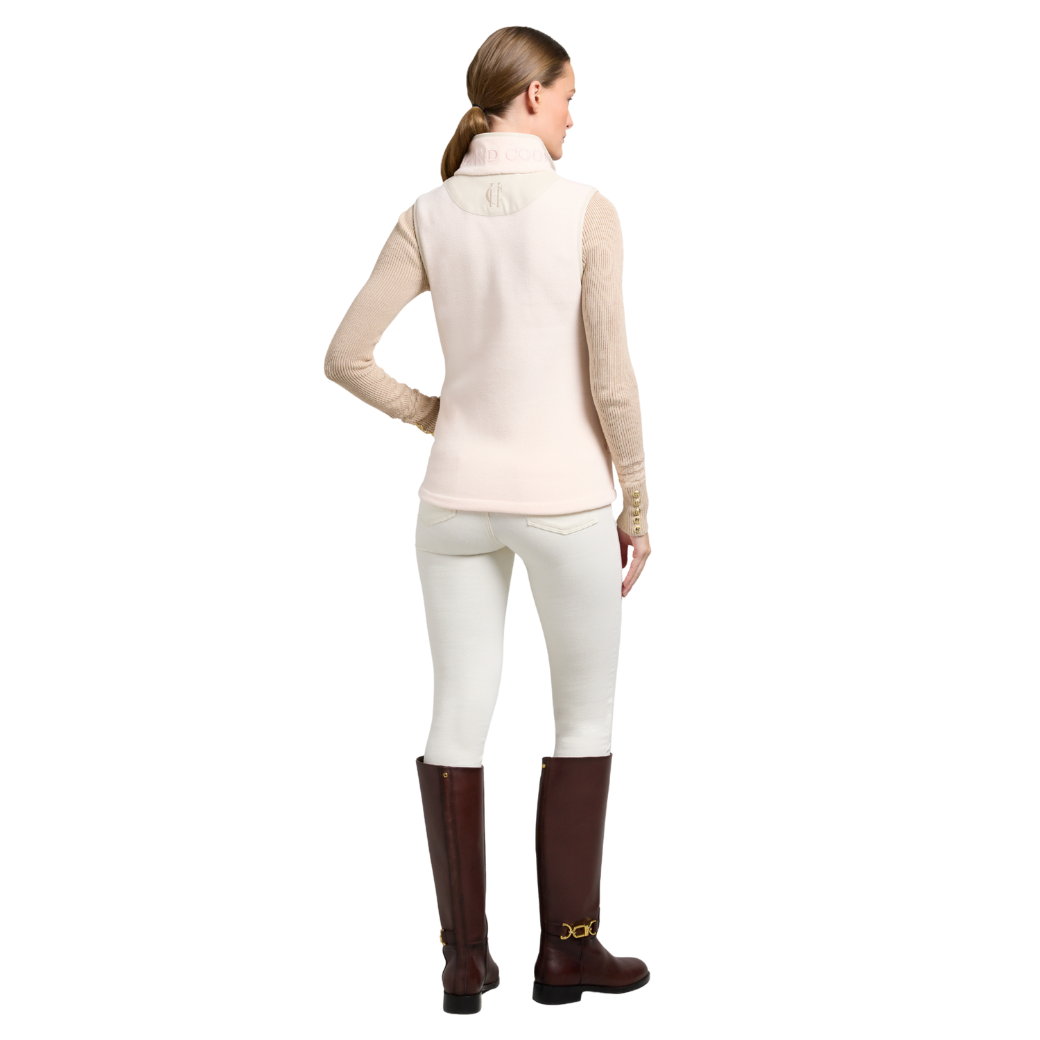 Country Fleece Gilet Palest Pink