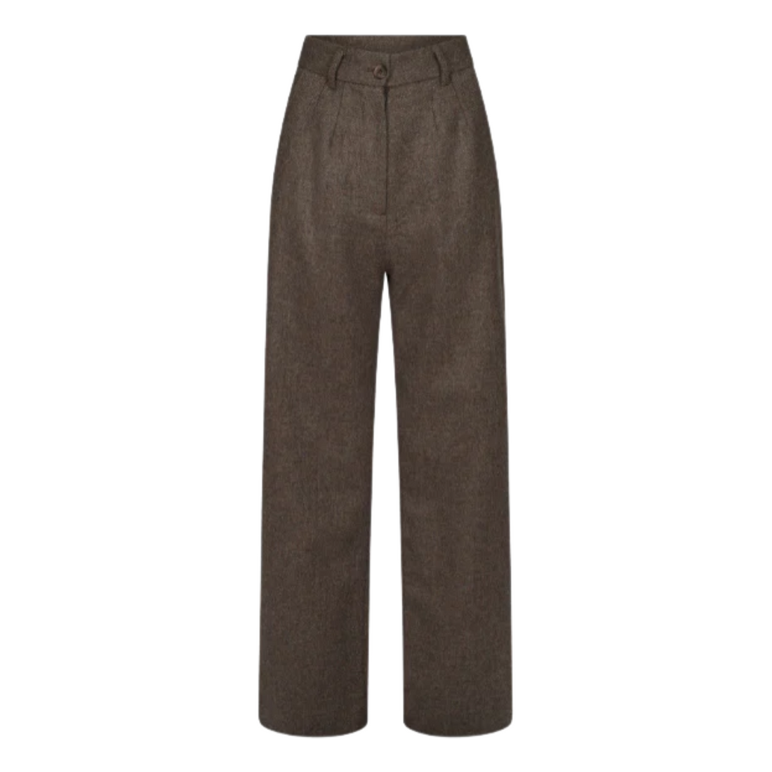 Diana Tweed Trousers Mocha Herringbone
