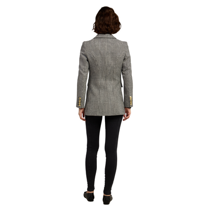 Double Breasted Blazer Prince Of Wales Mono