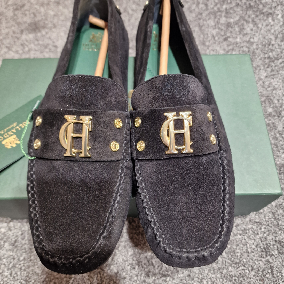 Seconds 003 Driving Loafer Black Suede Size 8