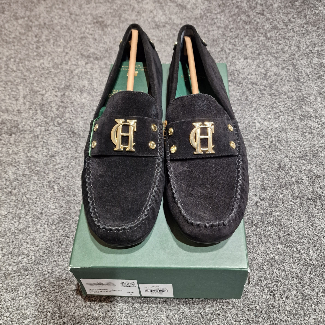 Seconds 004 Driving Loafer Black Suede Size 8