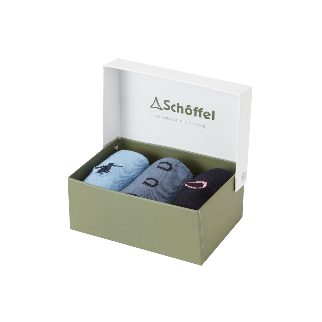 Bamboo Sock Box (Box of 3) Equestrian Mix 4-7