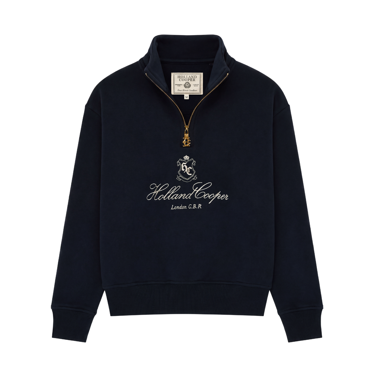 Essential Relaxed Quarter Zip Sweat Ink Navy