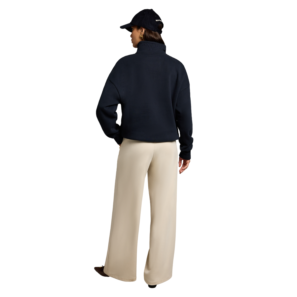 Essential Relaxed Quarter Zip Sweat Ink Navy