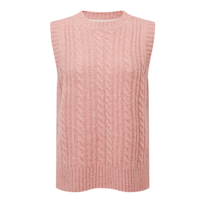 Evie Sleeveless Jumper Dusky Pink