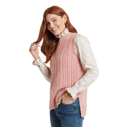 Evie Sleeveless Jumper Dusky Pink