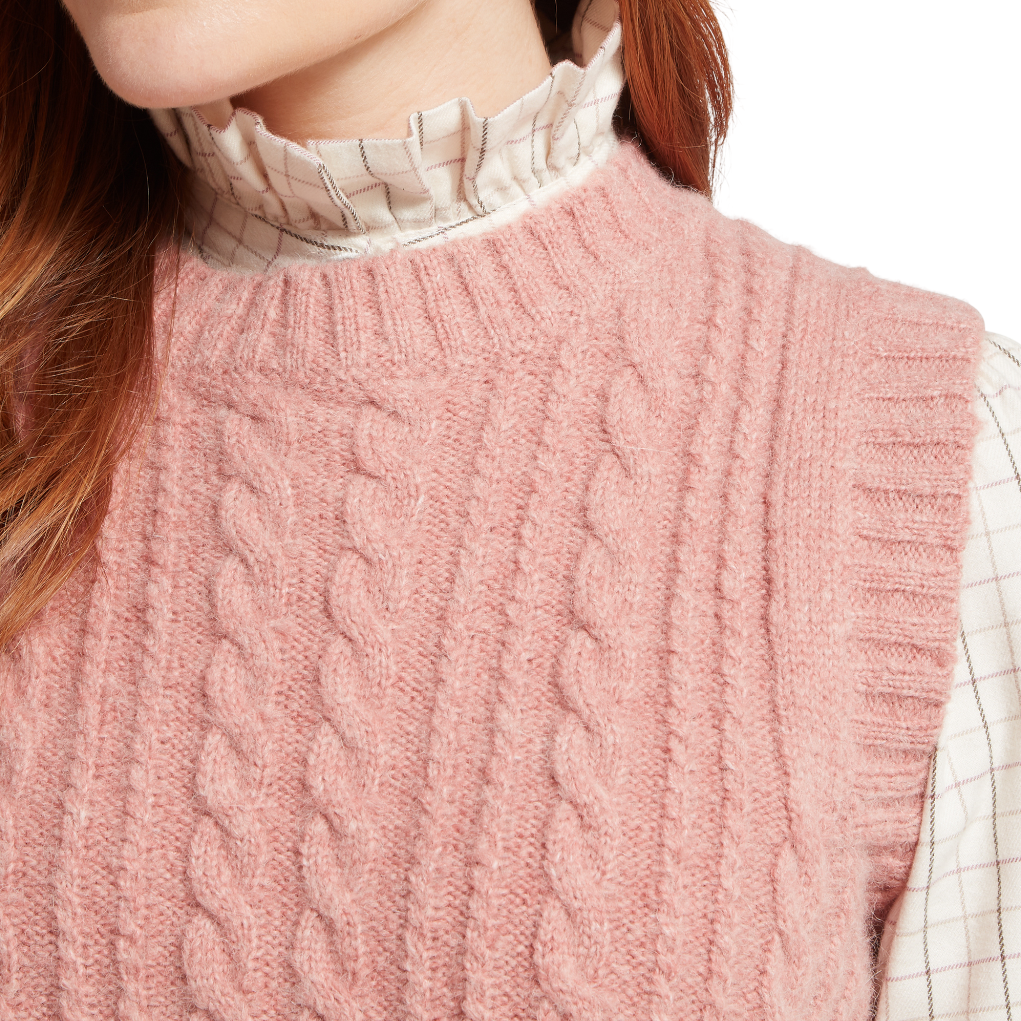 Evie Sleeveless Jumper Dusky Pink