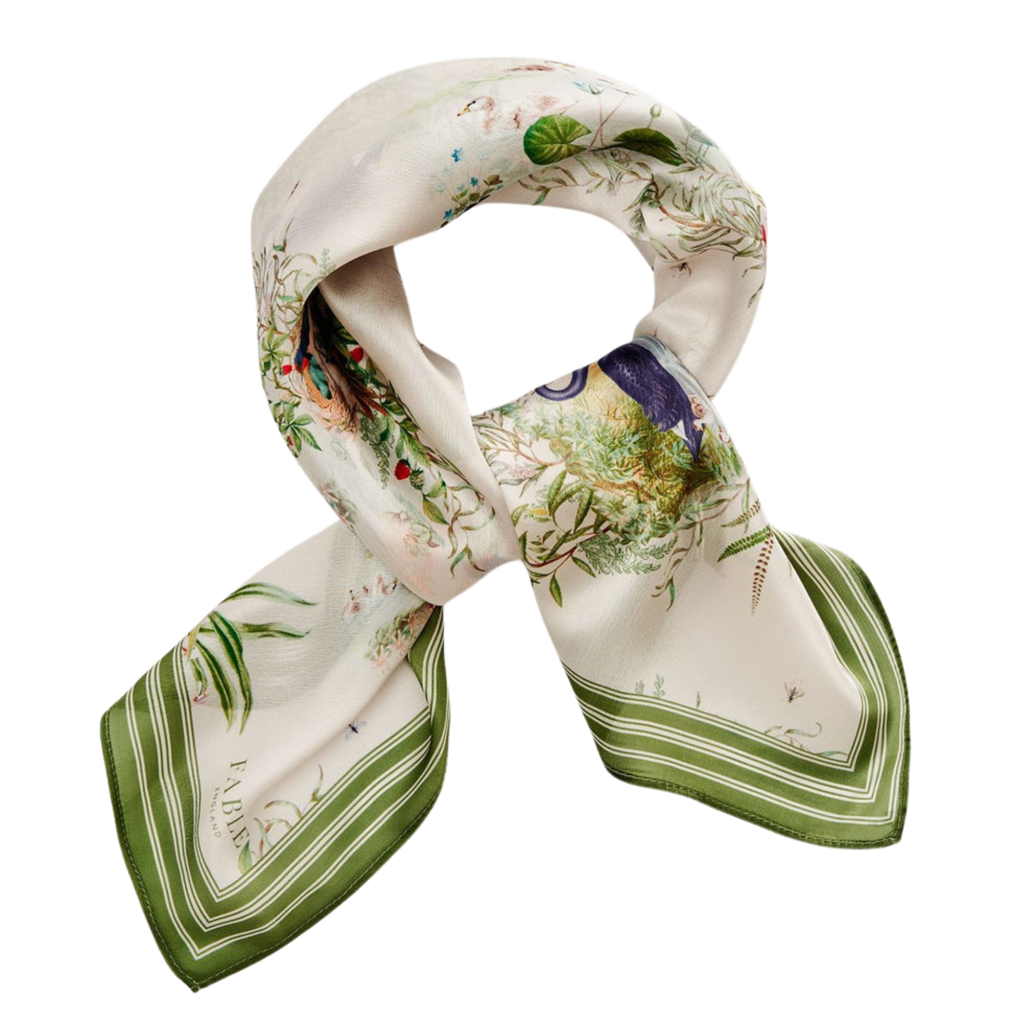 Square Scarf Whispering Willows Ivory