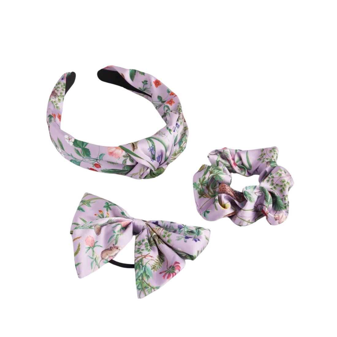 Meadow Creatures Headband, Scrunchie & Bow - Set of 3