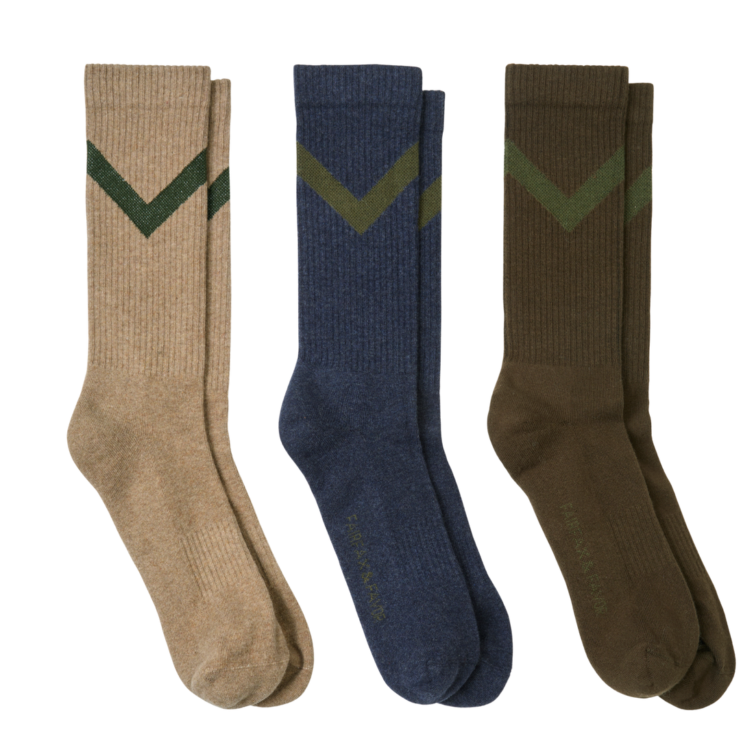 Mens Chevron Set of Three Socks