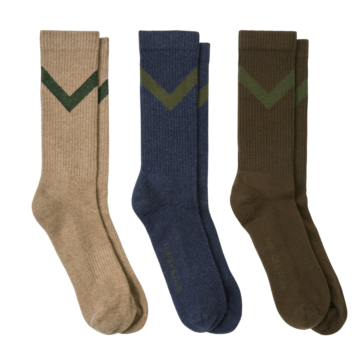 Mens Chevron Set of Three Socks