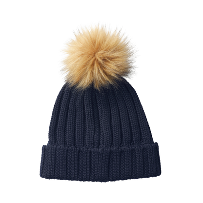 Signature Knitted Bobble Hat Navy