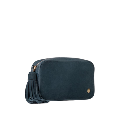 Farnham Cross Body Bag Teal Suede