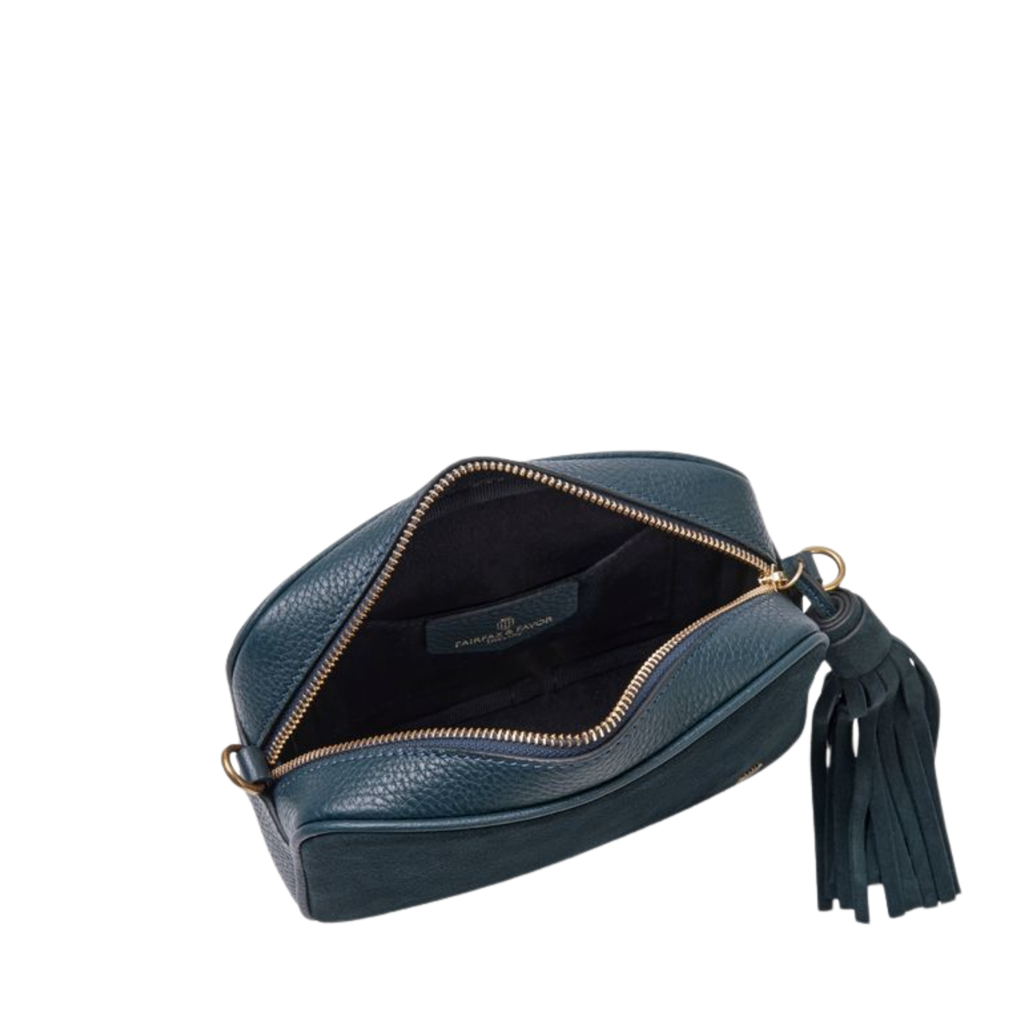 Farnham Cross Body Bag Teal Suede