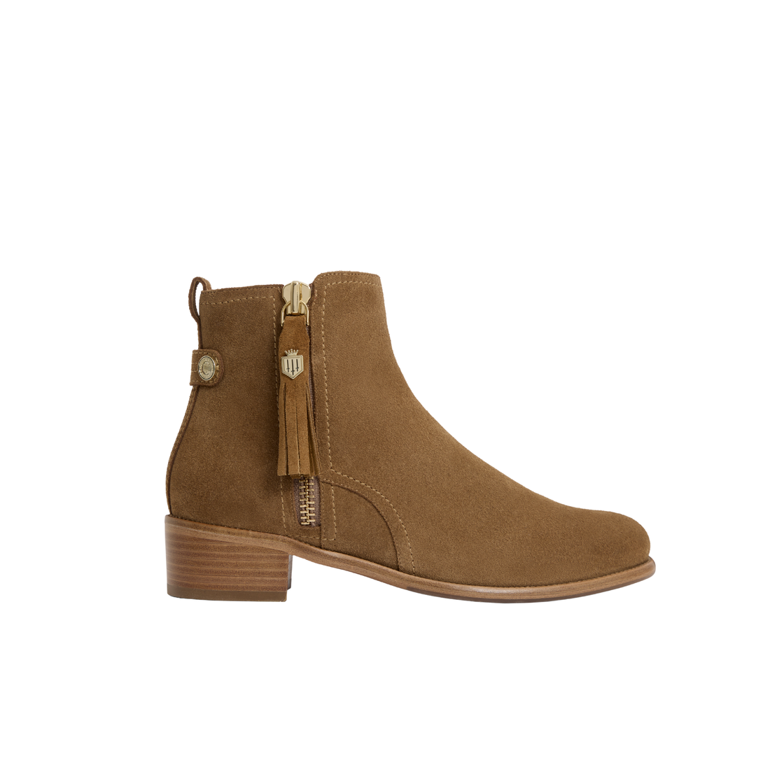 Flat Oakham Ankle Boot Tan Suede