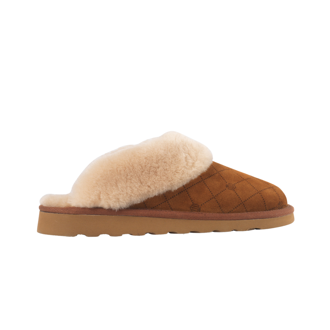 Glencoe Mule Slipper Printed Tan Suede