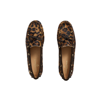 Henley Driving Shoe Leopard Haircalf