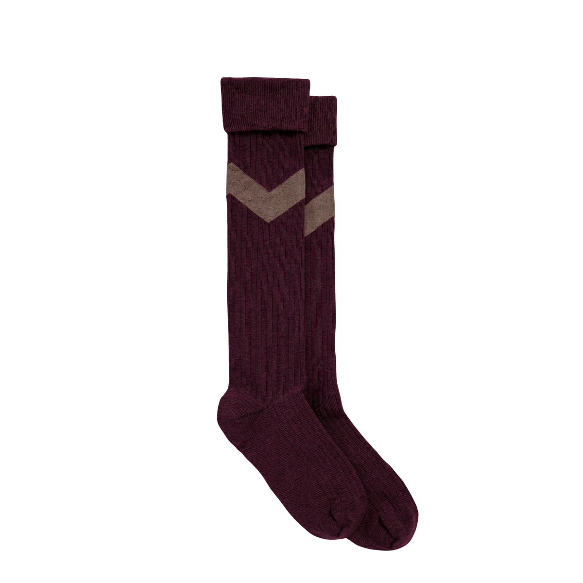 Ladies Knee High Chevron Socks Port