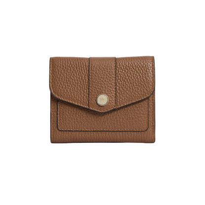 Langford Button Purse Tan Leather
