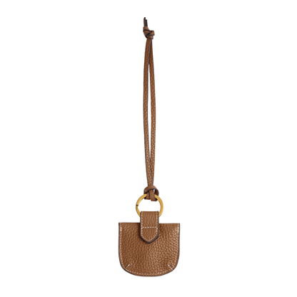 Purse Bag Charm Tan Leather
