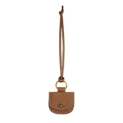 Purse Bag Charm Tan Leather