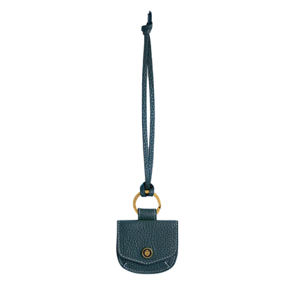 Purse Bag Charm Teal Leather