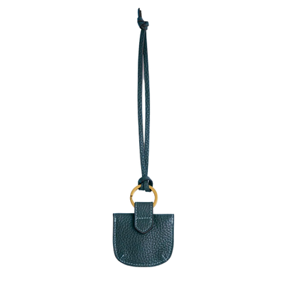 Purse Bag Charm Teal Leather