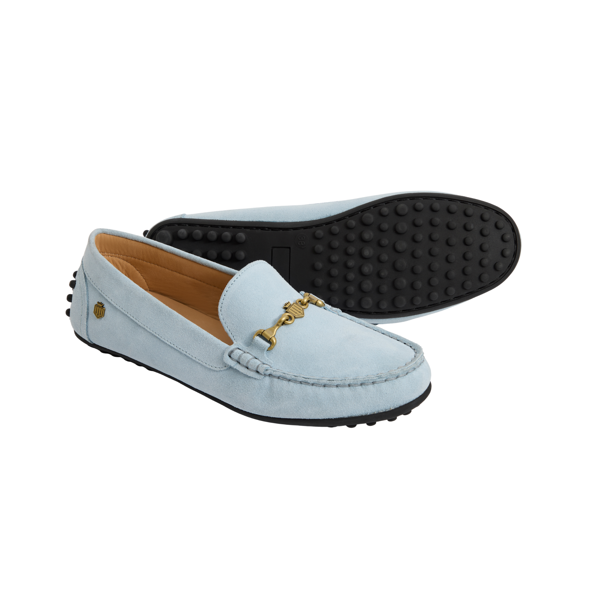 Trinity Driving Shoe Sky Blue Suede