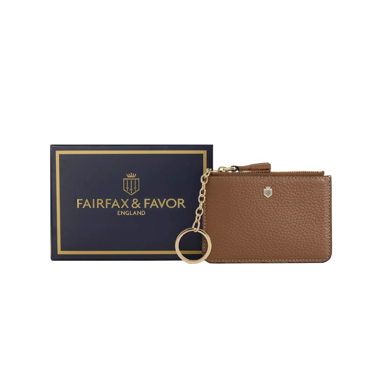 Purse Key Ring Tan Leather
