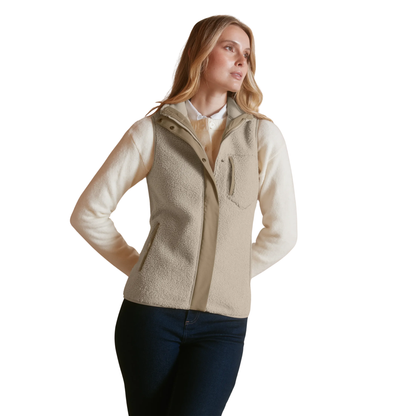 Agnes Fleece Gilet Ecru