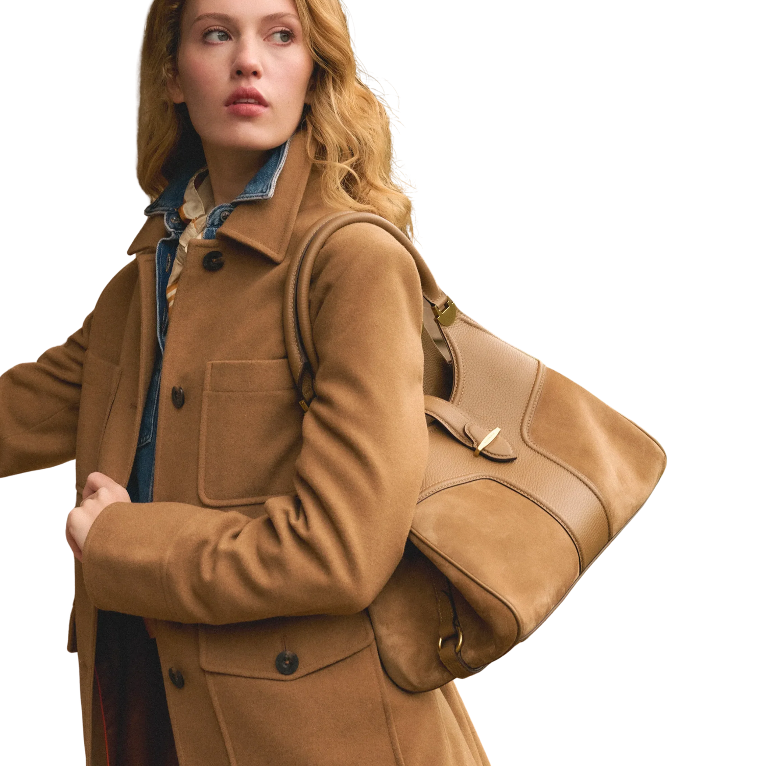 Aviemore Shoulder Bag Tan Suede