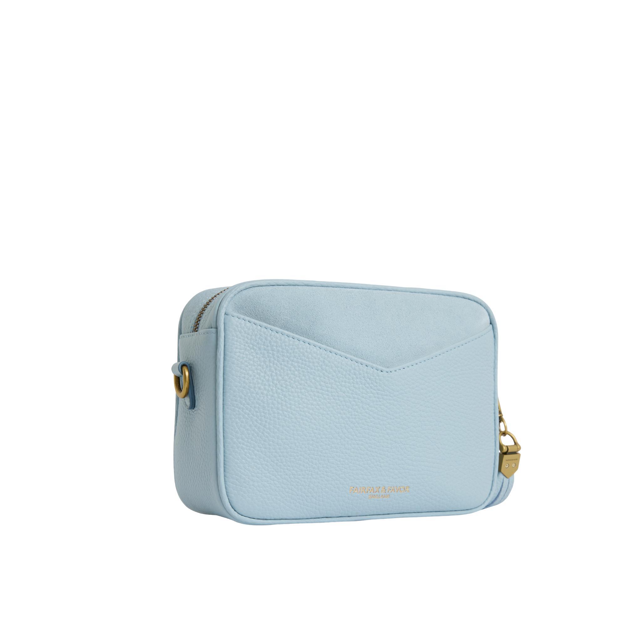 Finsbury Cross Body Bag Sky Blue Suede