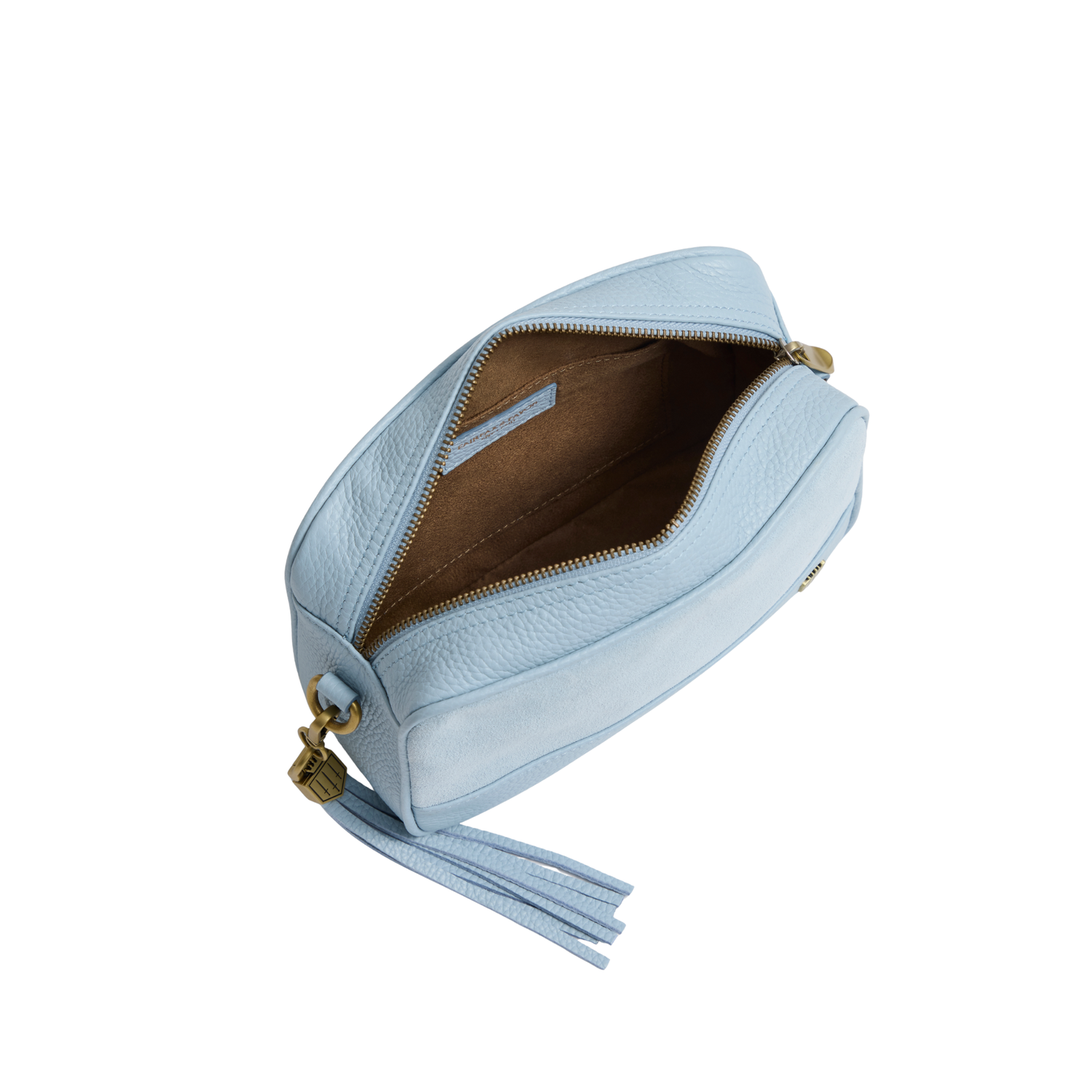 Finsbury Cross Body Bag Sky Blue Suede