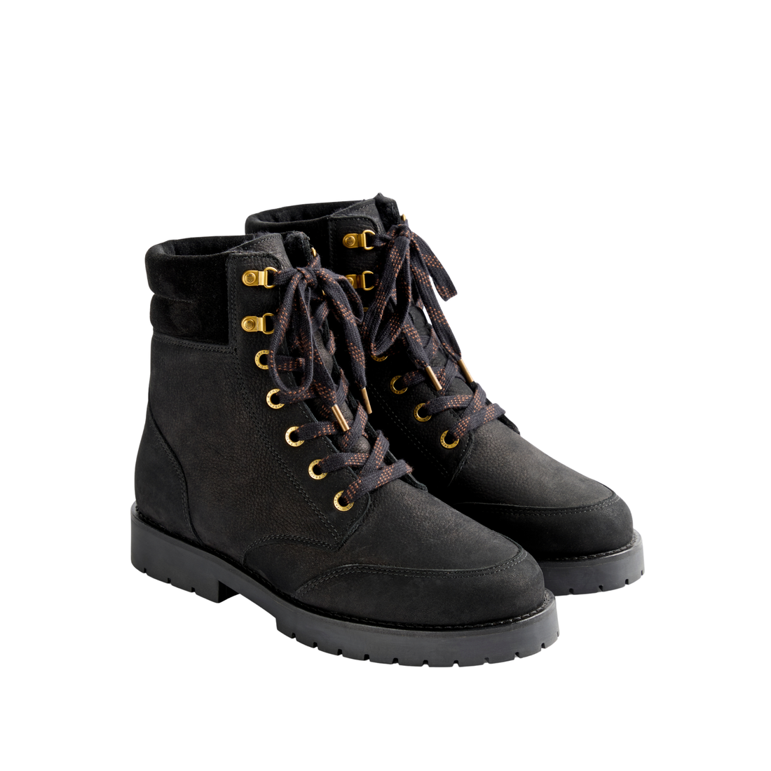 Shearling Lined Galway Ankle Boot Black Nubuck
