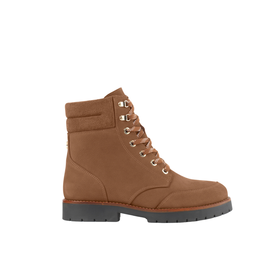 Shearling Lined Galway Ankle Boot Cognac Nubuck