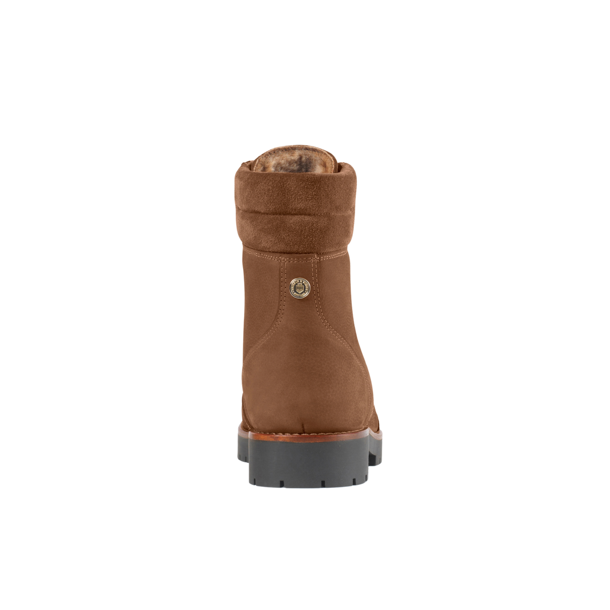 Shearling Lined Galway Ankle Boot Cognac Nubuck