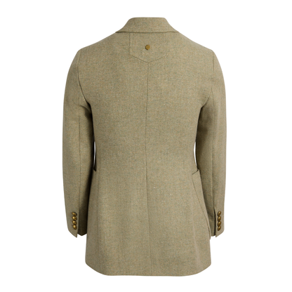 Fern Single Breasted Herringbone Blazer Meadow Green