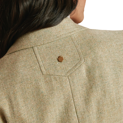 Fern Single Breasted Herringbone Blazer Meadow Green