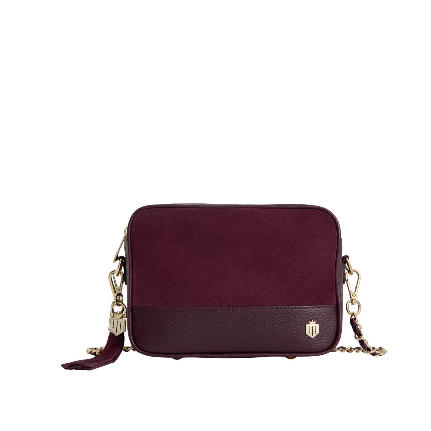 Finsbury Cross Body Bag Elderberry Suede