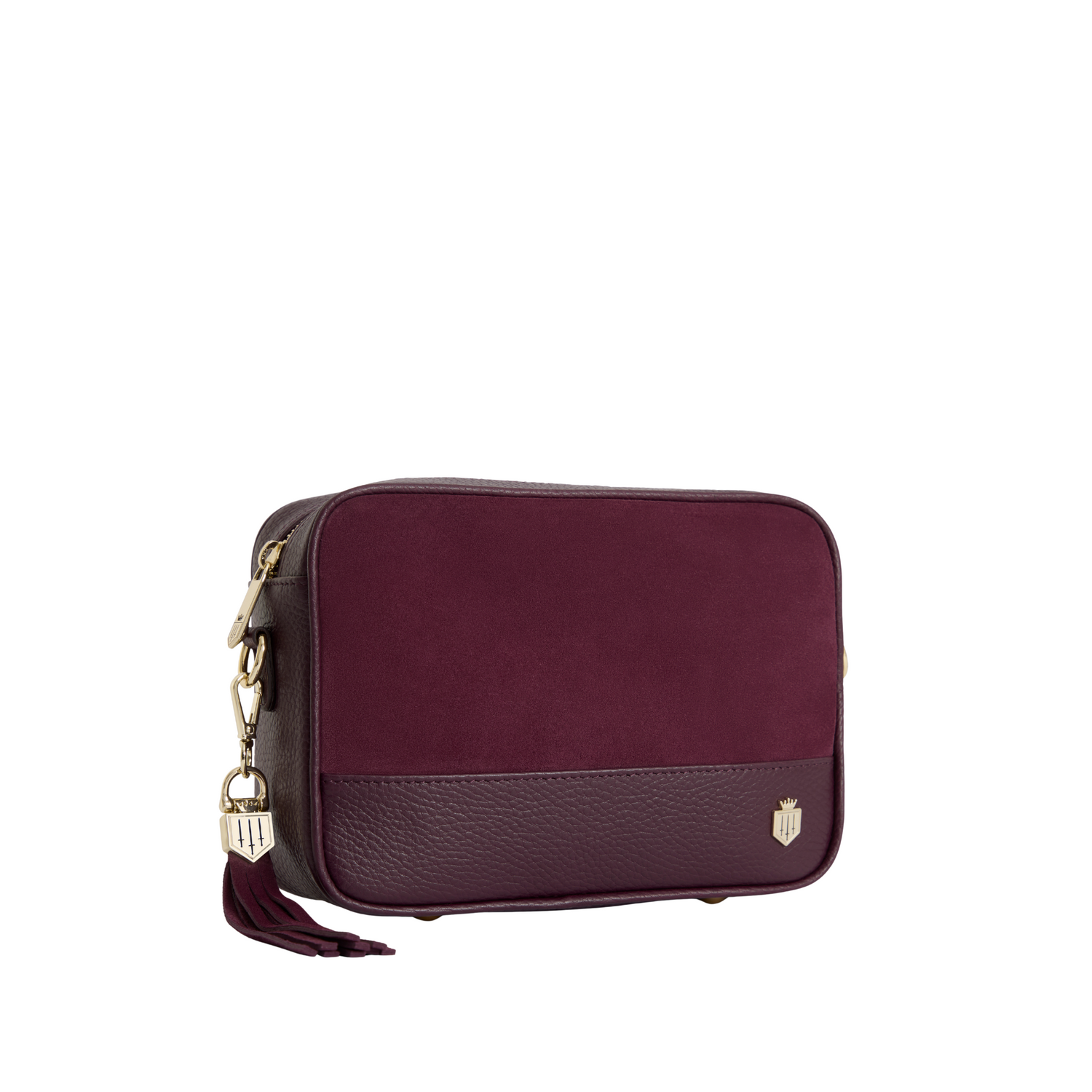 Finsbury Cross Body Bag Elderberry Suede