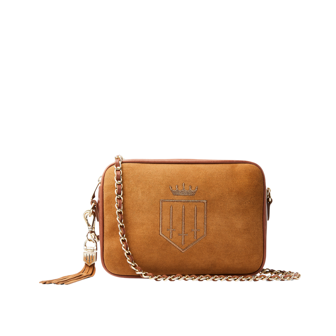 Finsbury Cross Body Bag Tan Suede