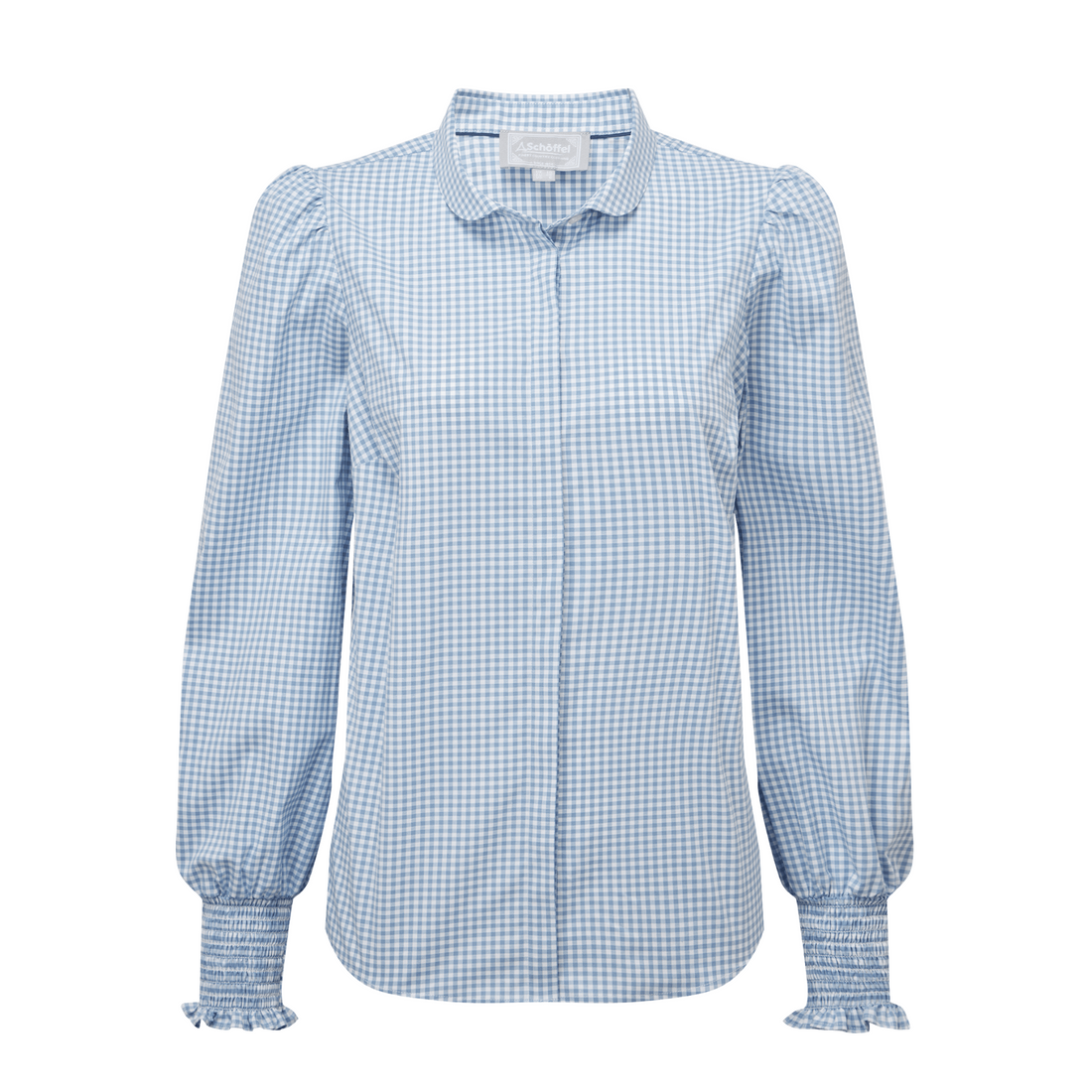 Flora Gingham Shirt Denim Blue