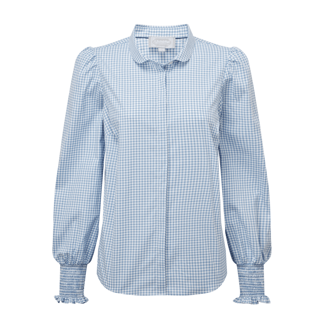 Flora Gingham Shirt Denim Blue