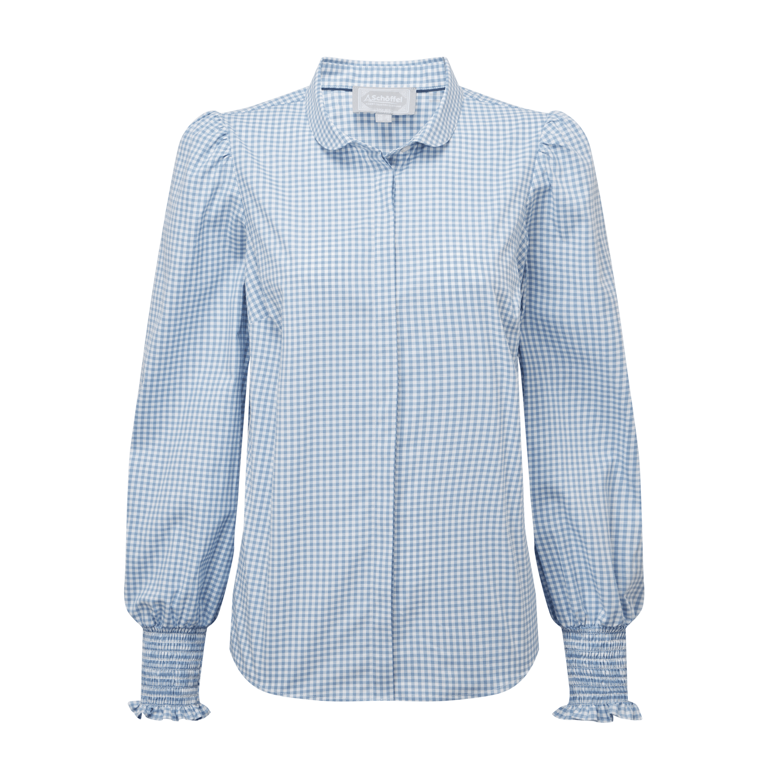 Flora Gingham Shirt Denim Blue