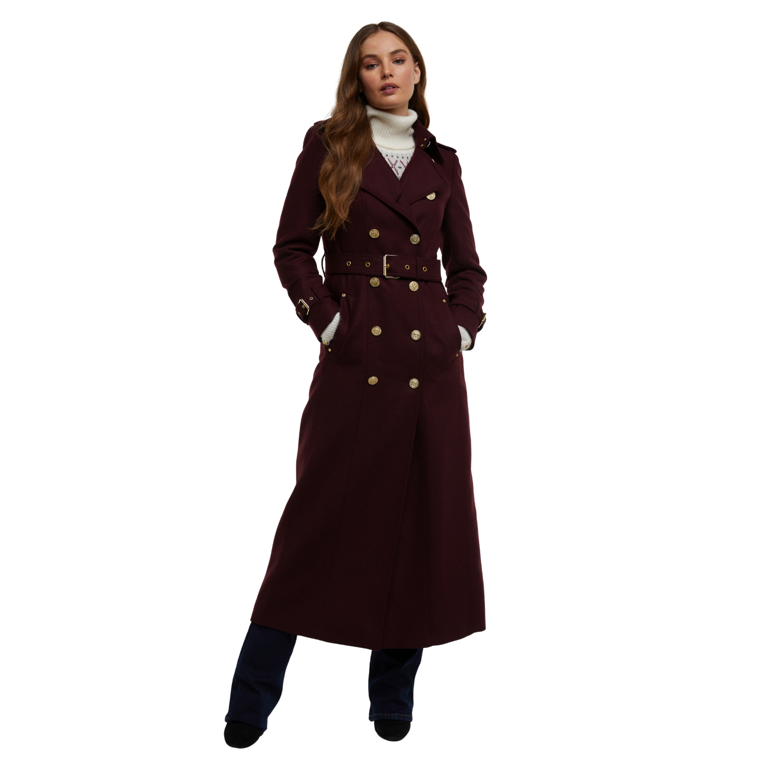 Full Length Marlborough Trench Coat Mulberry