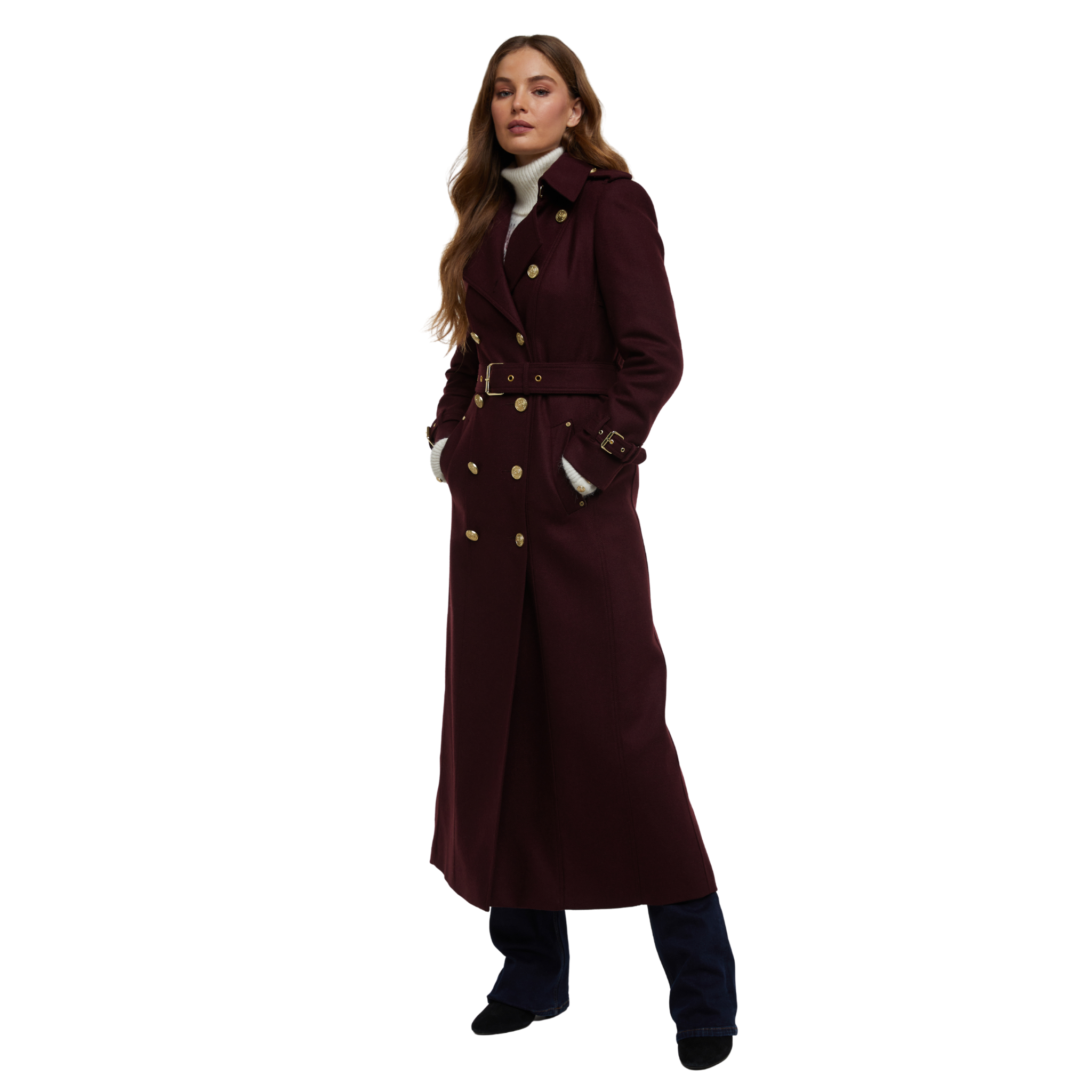 Full Length Marlborough Trench Coat Mulberry
