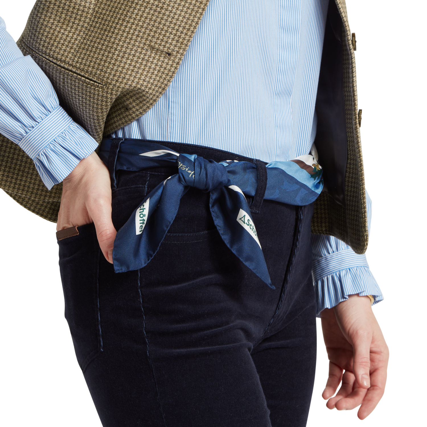 Hathersage Silk Scarf Crest Print