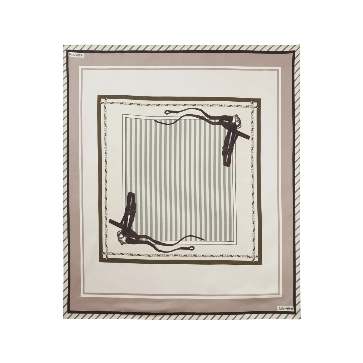Hathersage Silk Scarf Bridle Stripe Print