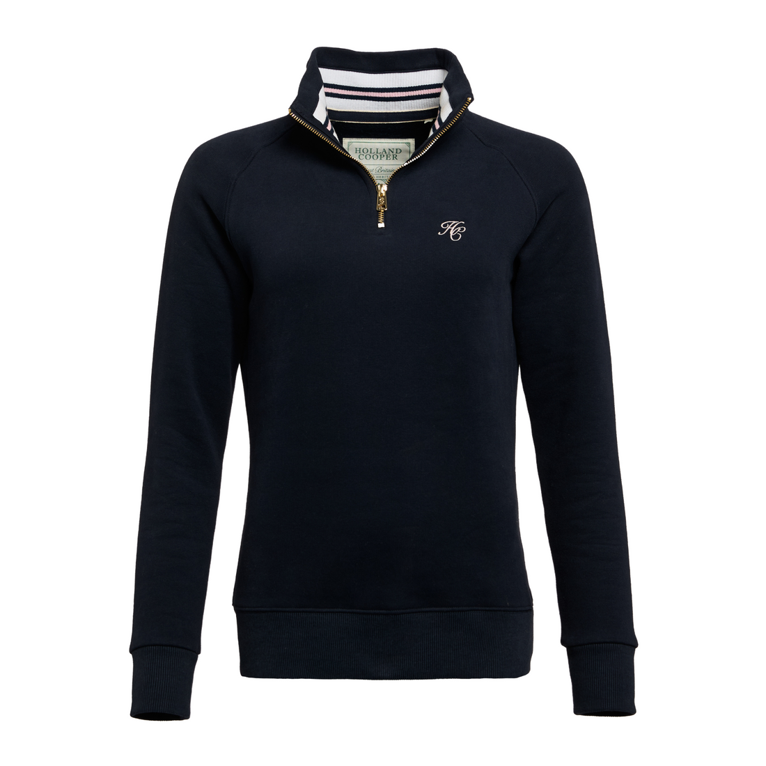 Burford Quarter Zip Neck Ink Navy